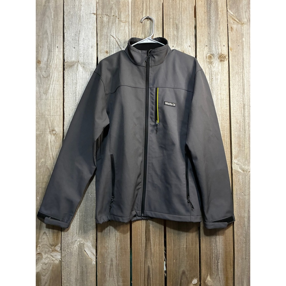Walls Workwear Mens Gray Softshell Fleece Lined Jacket Full Zip YJ918GA9 Medium